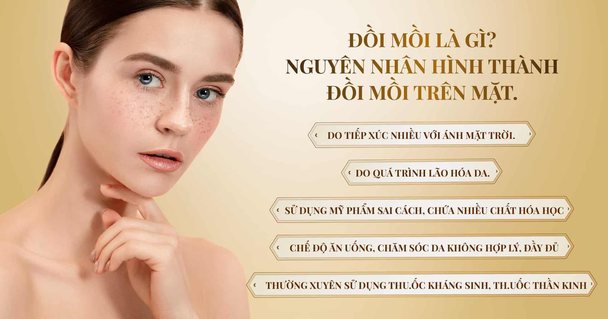 Điều trị đồi mồi bằng laser Alpha Pro+ kết hợp Magic Skin 12 Nguyên nhân hình thành đồi mồi trên mặt