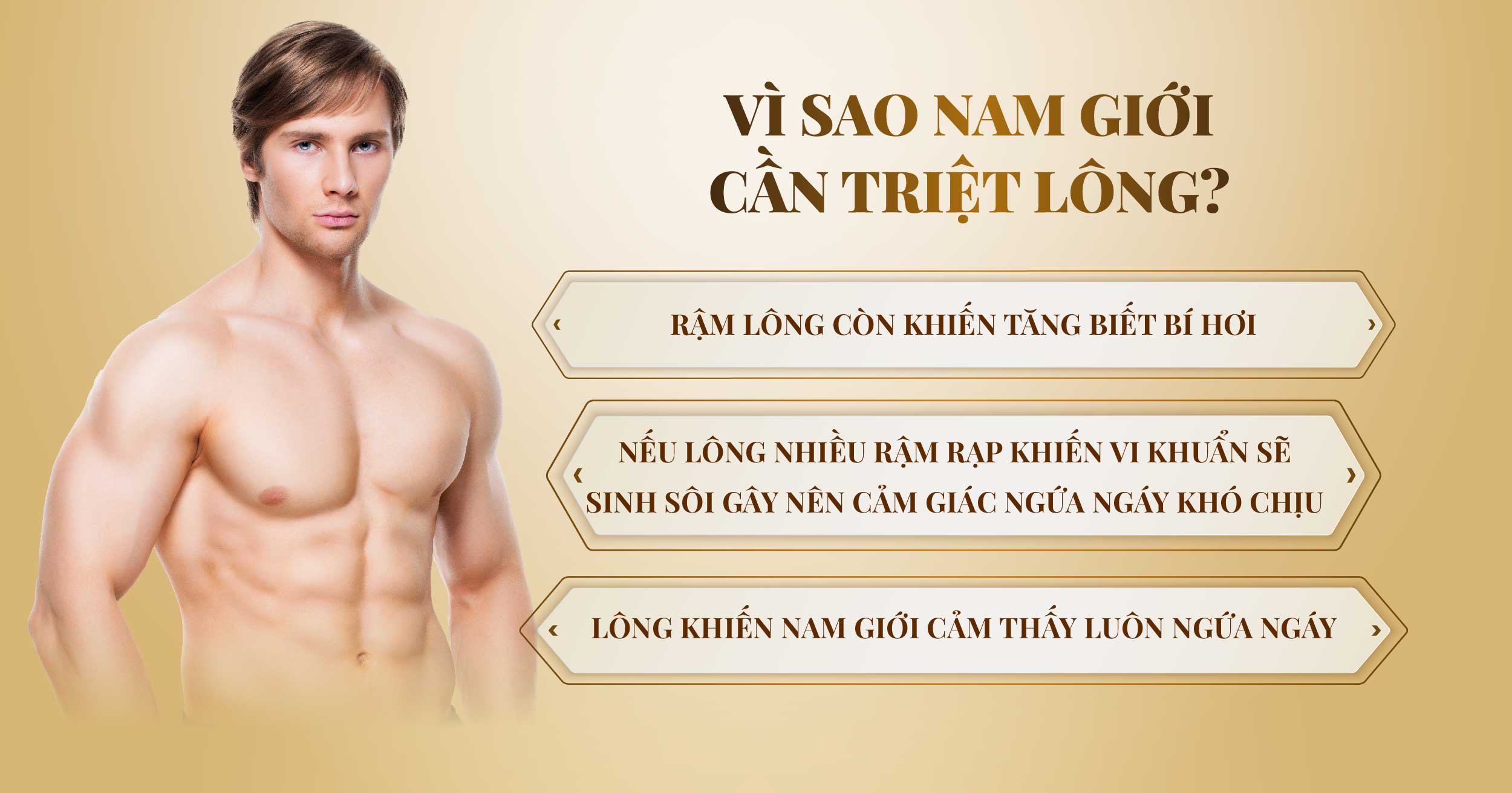 Triệt lông cho nam - Triệt lông nam giới bằng công nghệ cao 16 vi sao Triet long cho nam 01